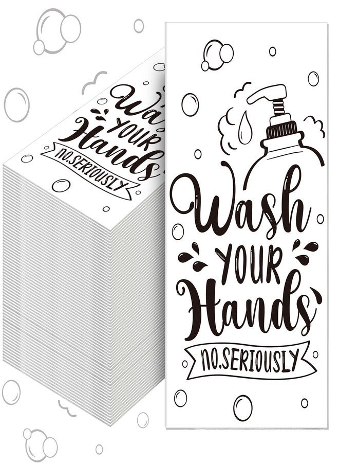 Seajan 200 Packs Bathroom Paper Napkins Disposable Bathroom Paper Guest Hand Towels Decorative Paper Napkins for Hostess Gifts Shower Spa Wedding Birthday Party Supply(Black) - Image 1